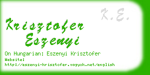 krisztofer eszenyi business card